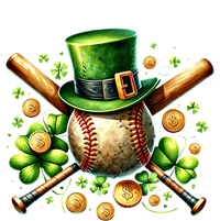 Baseball St PatrickS Day Lucky Irish Sport Clover Shamrock Gift Women's V-Neck T-Shirt