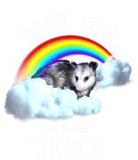 Funny Rizz Em With The Tism Meme Autistic Opossum Autism Awareness Gift Women's V-Neck T-Shirt