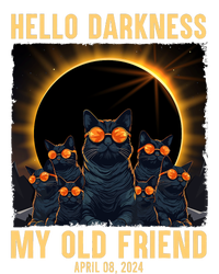 Hello Darkness My Old Friend Solar Eclipse April 08 2024 Funny Cat T-Shirt