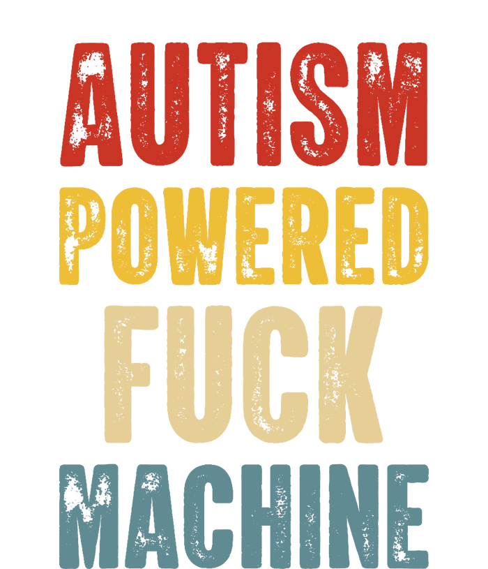 Retro Powered Fuck Machine Funny Autism Awareness Quote Gift 25L Jumbo Tote