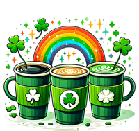 Coffee Nurse St PatrickS Day Shamrock Rainbow Rn Icu Er Gift Performance Fleece Hoodie