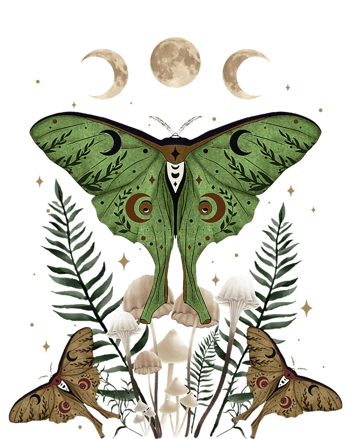 Fairy Grunge Fairycore Aesthetic Goth Luna Moth Mushroom Toddler Zip Fleece Hoodie