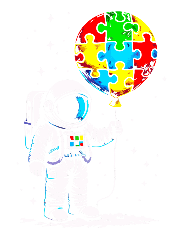 Astronaut Balloon Autism Awareness Space Autistic Boy Youth Performance Sprint T-Shirt