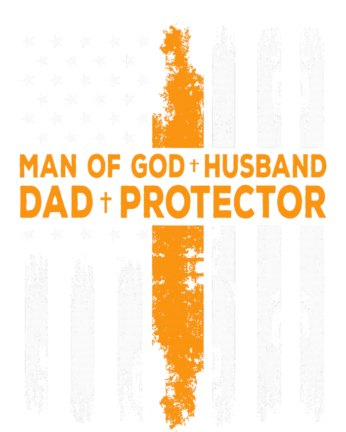 Jesus God Religious Man Of God Husband Dad Protector V-Neck T-Shirt