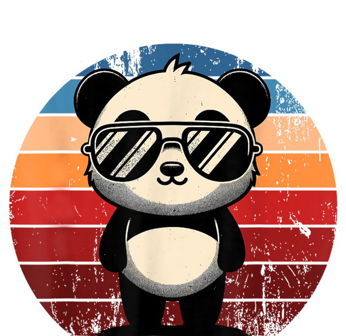 Retro Panda In Sunglasses Bbq Pool Party Funny Panda T-Shirt