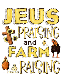 Jesus Praising And Farm Raising Chicken Farmer Christian Women's Perfect Tri Tunic Long Sleeve Shirt