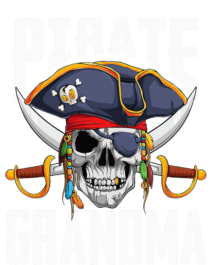 Family Skull Pirate Grandma Jolly Roger Crossbones Flag T-Shirt