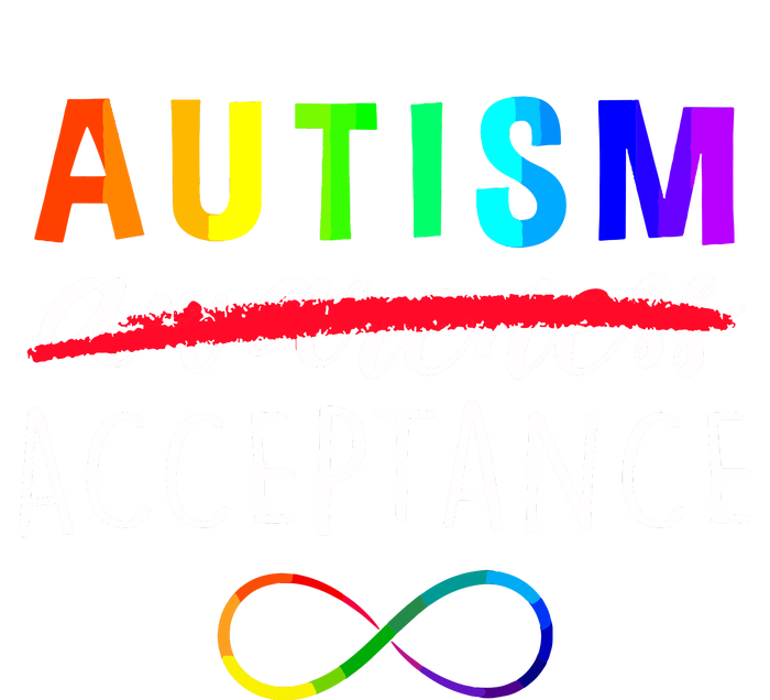 Autism Red Instead Acceptance Not Awareness Women's Crop Top Tee