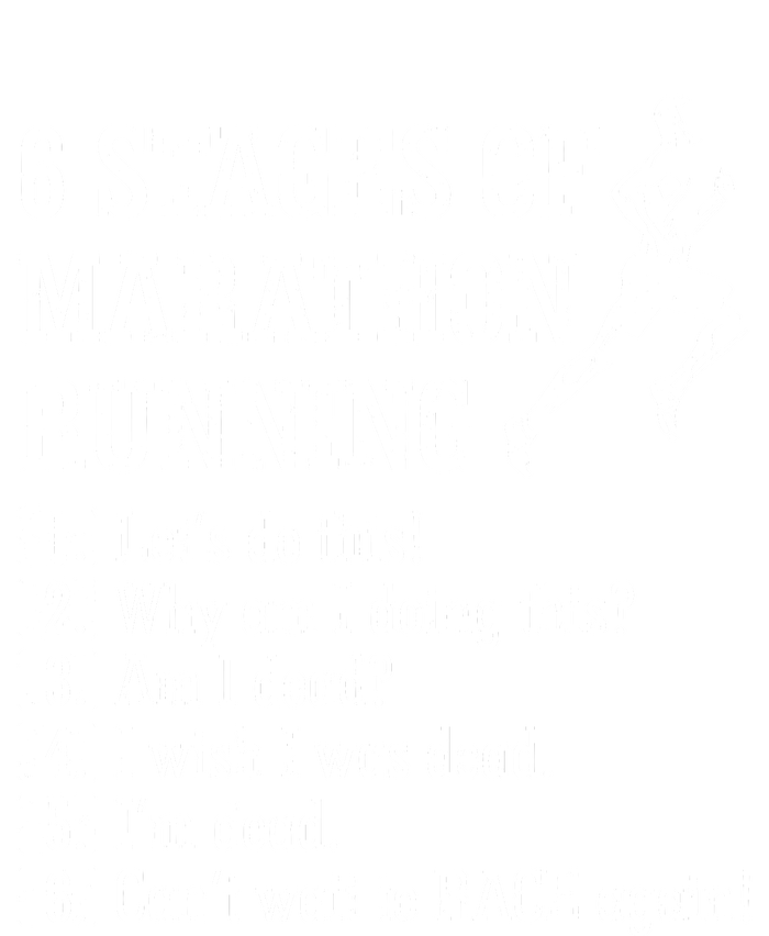 6 Stages Of Marathon Running Gift For Runner Poster