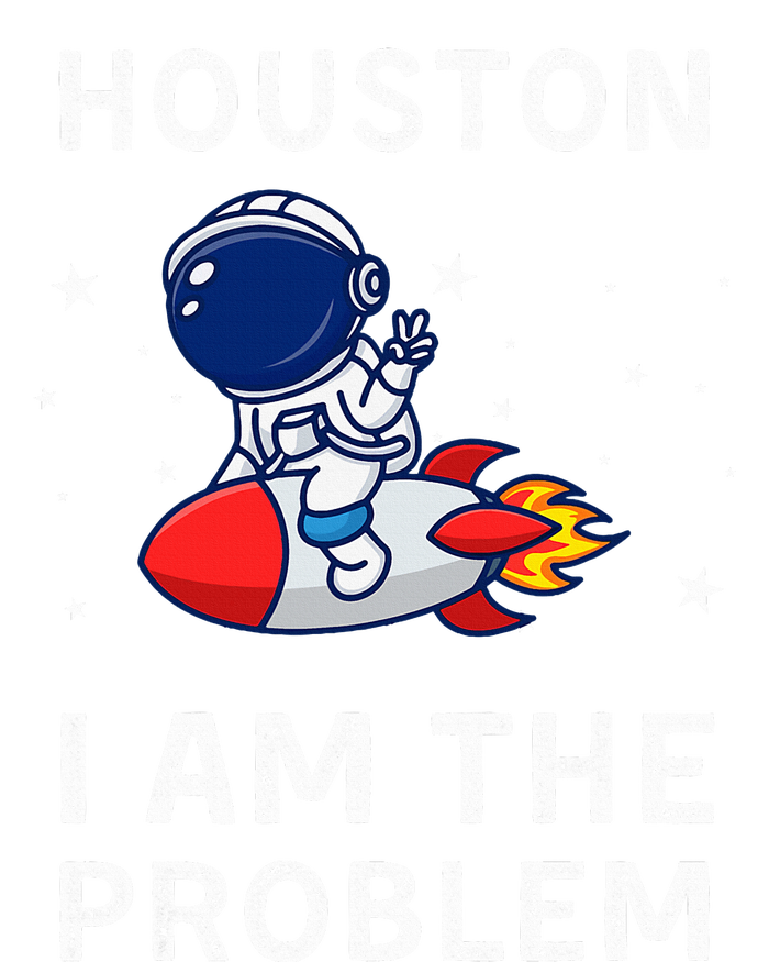 Houston I Am The Problem Funny Astronaut Rocket Space Toddler Long Sleeve Shirt