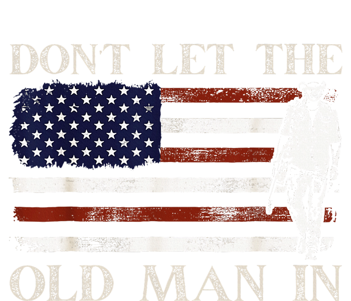 DonT Let The Old Man In Vintage American Flag Long Sleeve Pajama Set