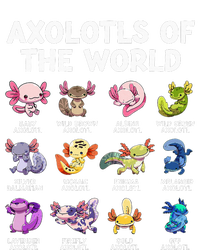 Axolotls Of The World Kawaii Types Of Axolotl Fish Amphibian T-Shirt