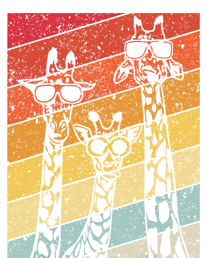 Retro Vintage Giraffe Sunglasses Gifts Funny Animal Lover T-Shirt