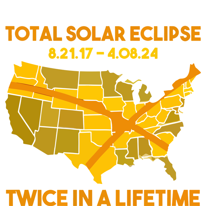 Total Solar Eclipse Twice In A Lifetime 2017 2024 April 8 2024 Usa Map Tie-Dye T-Shirt