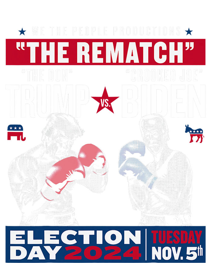 The Rematch The Don And Crooked Joe Pro Trump 2024 Funny Insulated Varsity Jacket