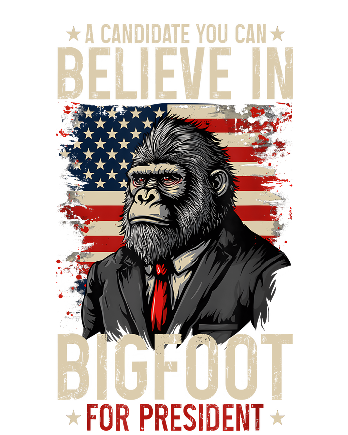 Bigfoot For President Election 2024 Funny Vote Sasquatch Usa Snapback Five-Panel Rope Hat