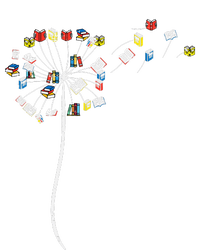 Dandelion Books Flower Reading Teacher Librarian Bookworm T-Shirt