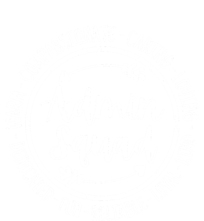 Admin Squad Admin Assistants Office Squad Team Vintage Striped Beanie with Solid Band