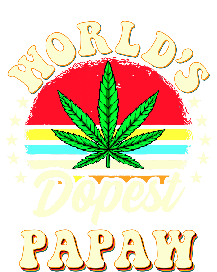 Funny 420 Weed Pot Vintage Matching Worlds Dopest Papaw T-Shirt