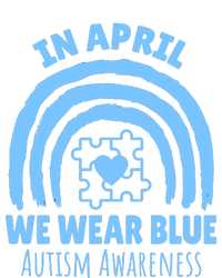 In April We Wear Blue Autism Awareness Month Puzzle Toddler Long Sleeve Shirt