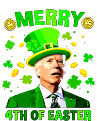 Merry 4th Of St Patricks Day Funny Joe Biden Leprechaun Hat Ladies Long Sleeve Shirt