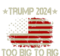 Retro Too Big To Rig Trump Quote President 2024 Us Flag Sustainable Knit Beanie