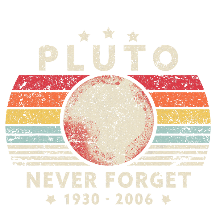 Never Forget Pluto Retro Funny Space Science T-Shirt