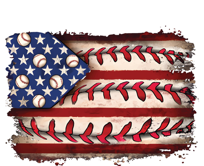 Usa Flag Baseball Patriotic American T-Shirt