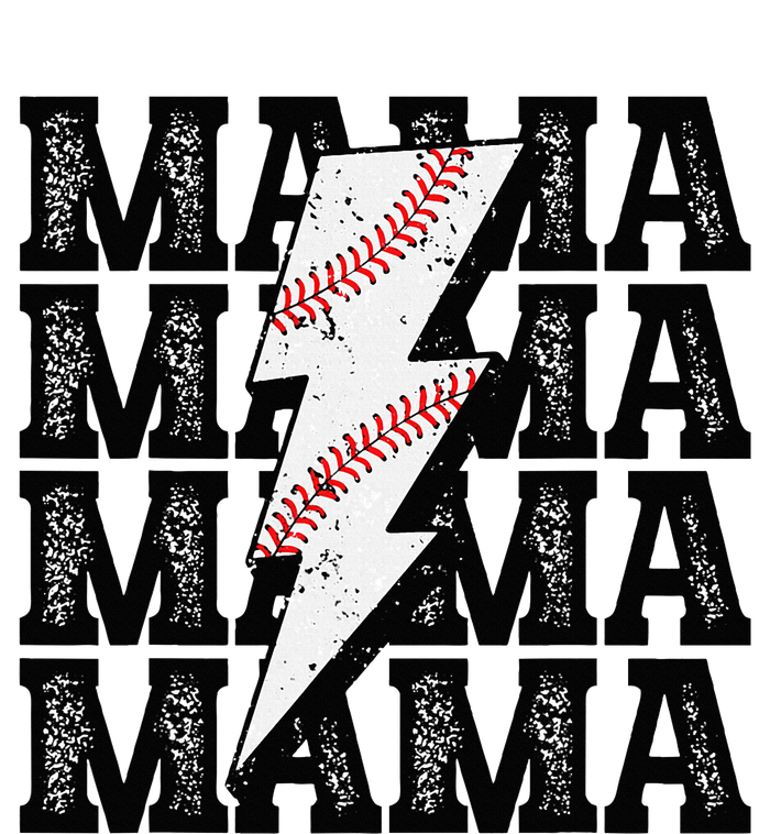 Baseball Mama Distressed Lightning Bolt Mom Women's Perfect Tri Rocker Tank