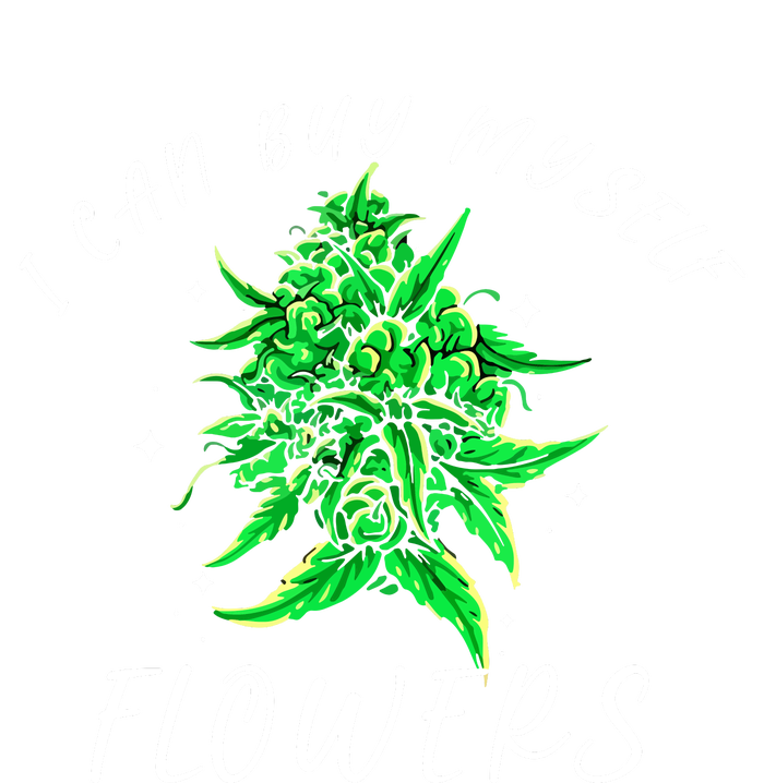 I Can Buy Myself Flowers Weed Funny 420 Day Cannabis V-Neck T-Shirt