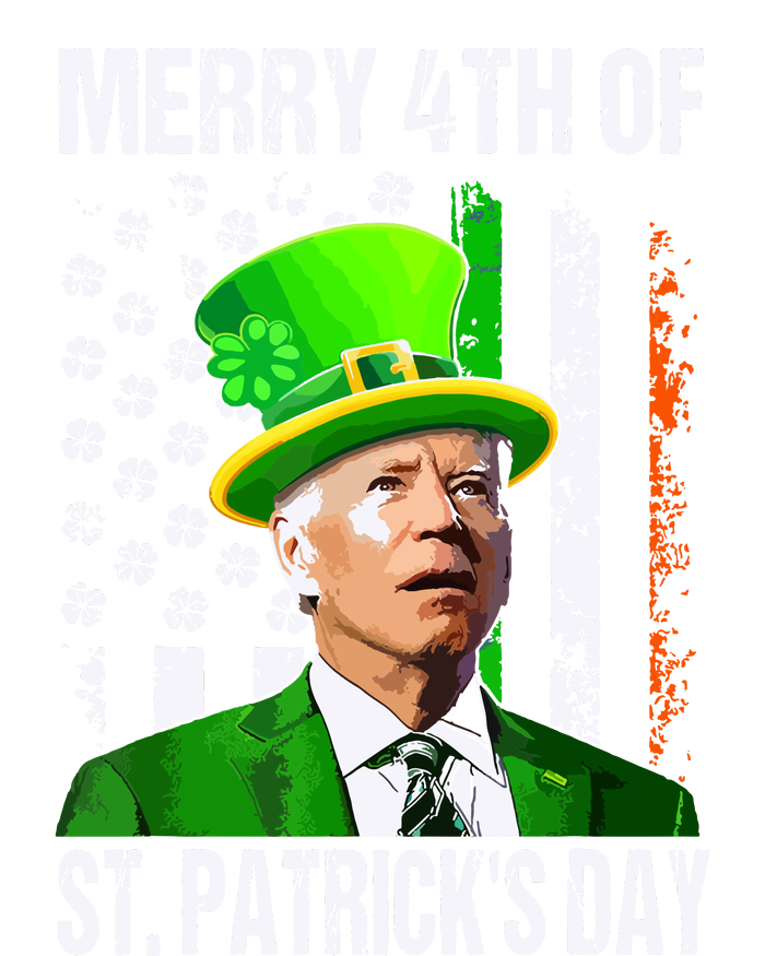 Merry 4th Of St Patricks Day Funny Joe Biden Leprechaun Hat Performance Long Sleeve Polo