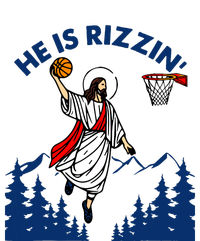 He Is Rizzin Jesus Basketball Easter Religious Ladies Long Sleeve Shirt