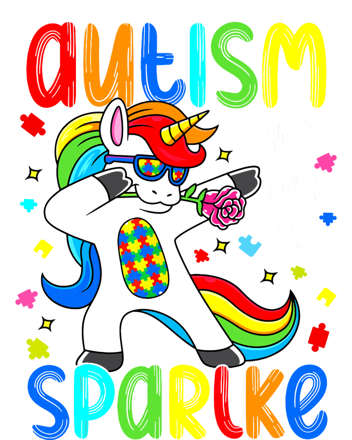 Unicorn Autism Awareness Funny Autism Cant Dim My Poster