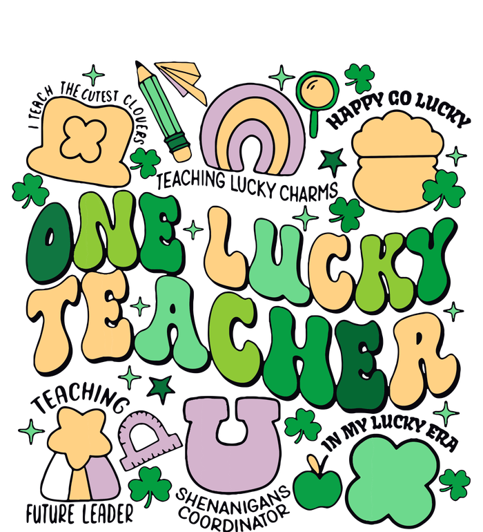 One Lucky Teacher St Patricks Day Irish Teacher Lucky Era Women's Racerback Tank