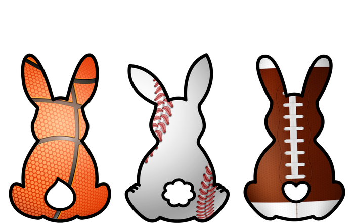 Easter Bunny Football Basketball Baseball Sports Fan T-Shirt