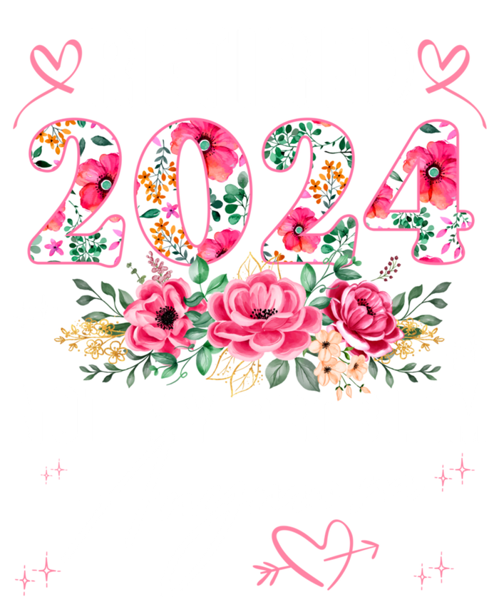 Retired 2024 Not My Problem Anymore Funny Retirement Gifts For Women 2024 Floral Toddler Zip Fleece Hoodie