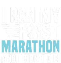 I Ran My First Marathon And I Didnt Die Marathoner Runner Tall Hoodie