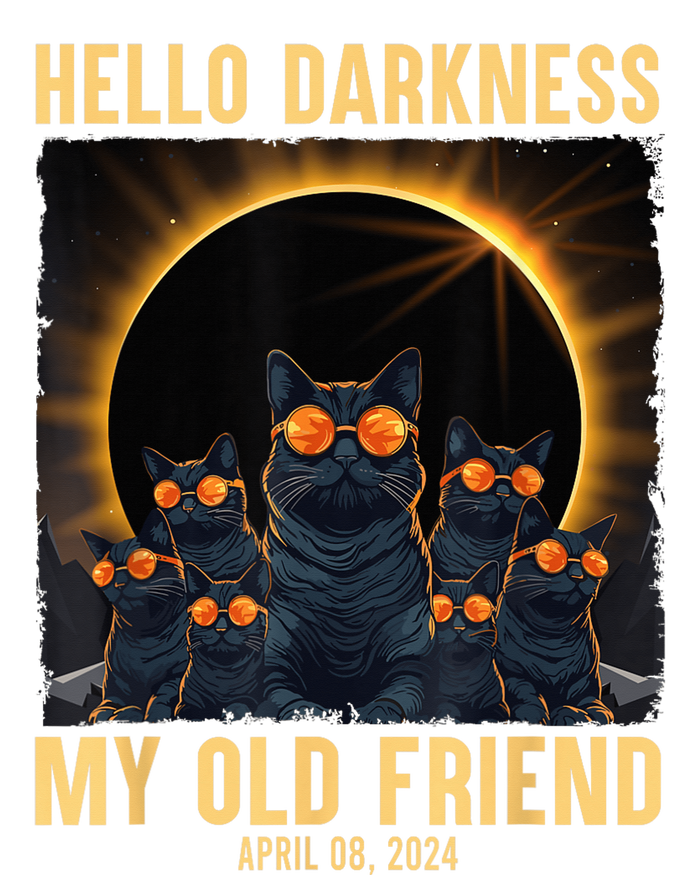 Hello Darkness My Old Friend Solar Eclipse April 08 2024 Ladies Long Sleeve Shirt