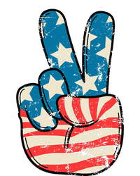 American Flag Peace Sign Hand 4th Of July Patriotic T-Shirt