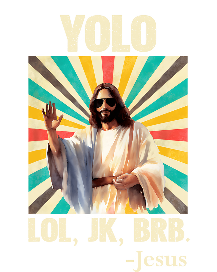 Yolo Lol Jk Brb Jesus Funny Easter Christians Resurrection Women's V-Neck T-Shirt