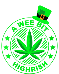 A Wee Bit Highrish Funny 420 Weed Marijuana St Patricks Day Vneck T-Shirt