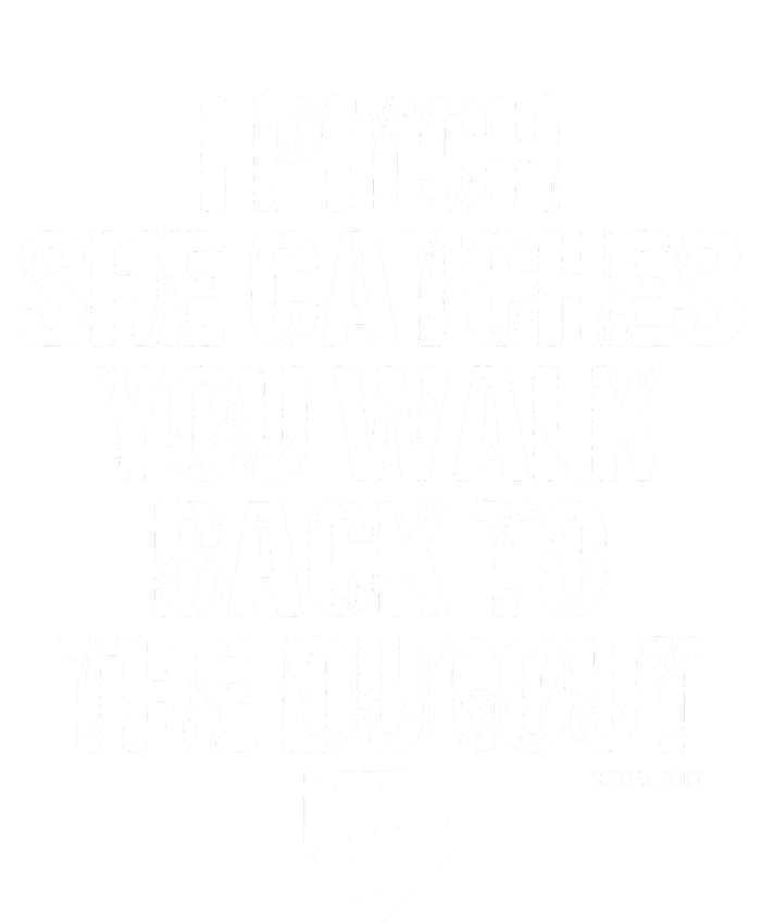 Girl Softball Catcher Pitcher Funny Button