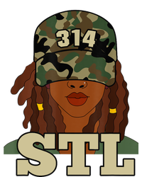 314 Stl | St. Louis Black Woman Locs Camo Toddler Hoodie