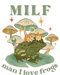 Milf Man I Love Frogs Vintage Retro Frog And Fungi Mushroom T-Shirt