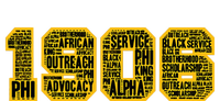 Alpha African Fraternity Hand Sign 1906 Words Bumper Sticker