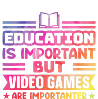 Education Is Important But Video Games Is Importanter Funny Short Acrylic Beanie