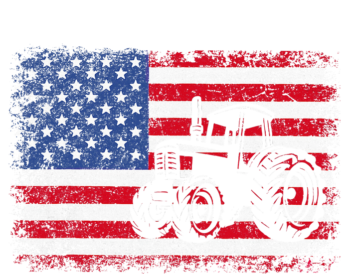 Farm Tractors Usa Flag Patriotic Farming Gift Magnet