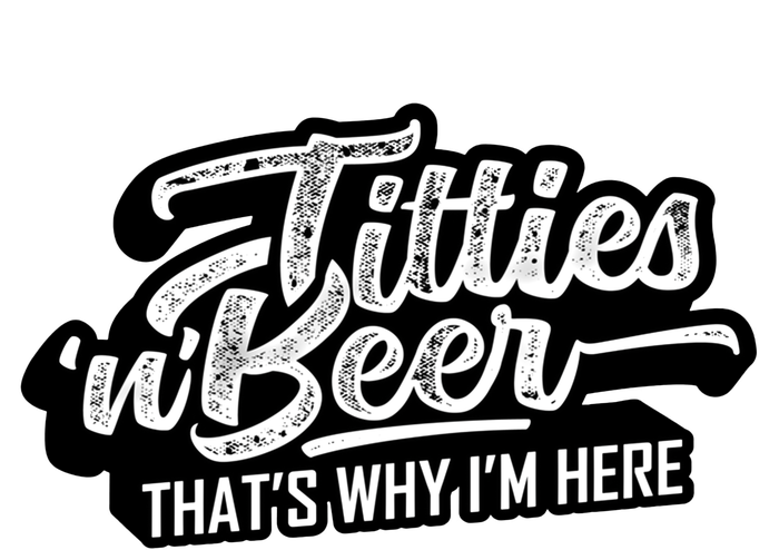 Titties Beer Thats Why Im Here Funny Saying Large Microfiber Waffle Golf Towel