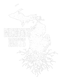 Michigan Roots Vintage Pride State Map Women's Racerback Tank