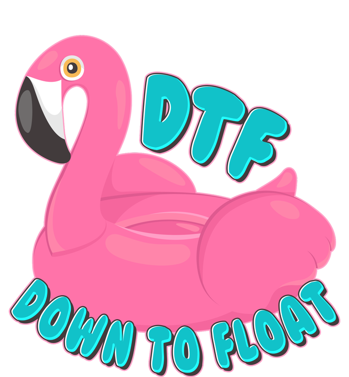 Dtf Down To Float Vacation Time Flamingo Floatie Women's V-Neck T-Shirt